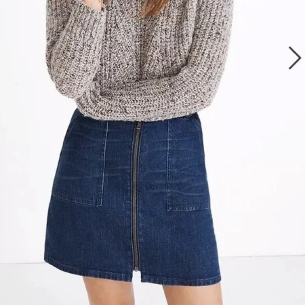 Madewell Denim Utility Zip Skirt 29